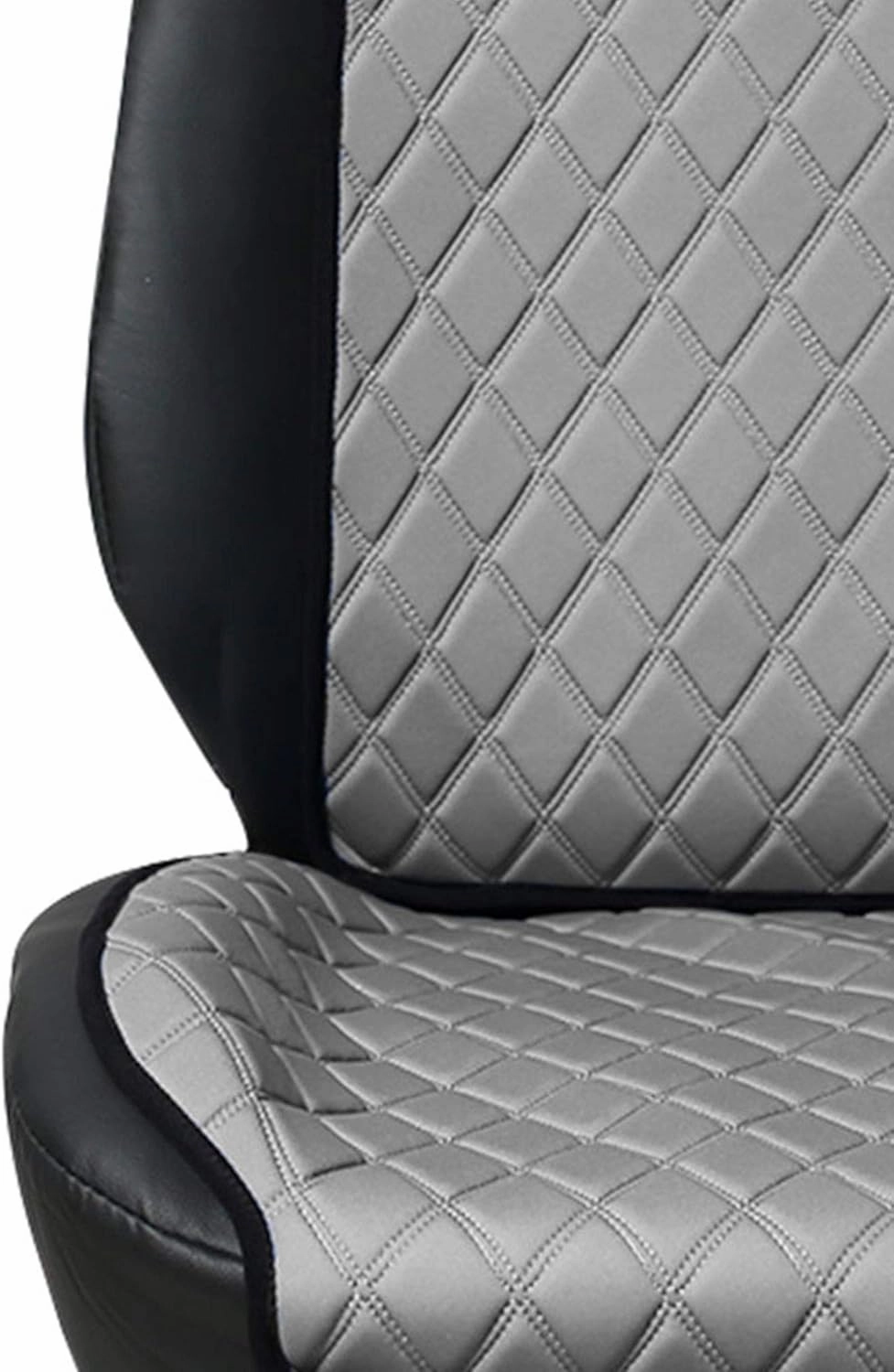 FH Group Car Seat Cushion Front Set Neosupreme Automotive Seat Cushions - Universal Fit, Car Seat Cushion With Front Pockets, Airbag Compatible Car Seat Cushions for SUV, Sedan, Van Gray