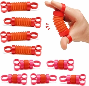 Finger Poppers Fidget Toys, Stocking Stuffer Pack of 10 Fidgets for Men, Women, and Young Adults, Strengthener and Exerciser Sensory Toy, Occupational Therapy Toys