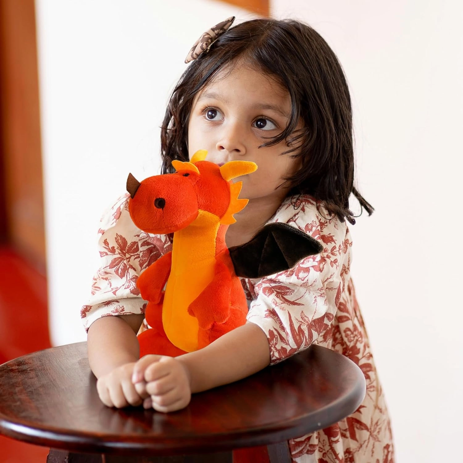 Fire Dragon - Cute Dinosaurs Stuffed Animal Plush Toy - Adorable Soft Dragon Toy Plushies and Gifts - Perfect Present for Kids, Babies, Toddlers (Orange,23.6 inch/60cm)