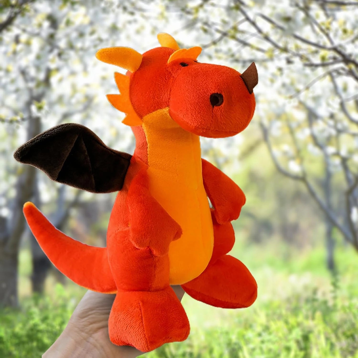 Fire Dragon - Cute Dinosaurs Stuffed Animal Plush Toy - Adorable Soft Dragon Toy Plushies and Gifts - Perfect Present for Kids, Babies, Toddlers (Orange,23.6 inch/60cm)