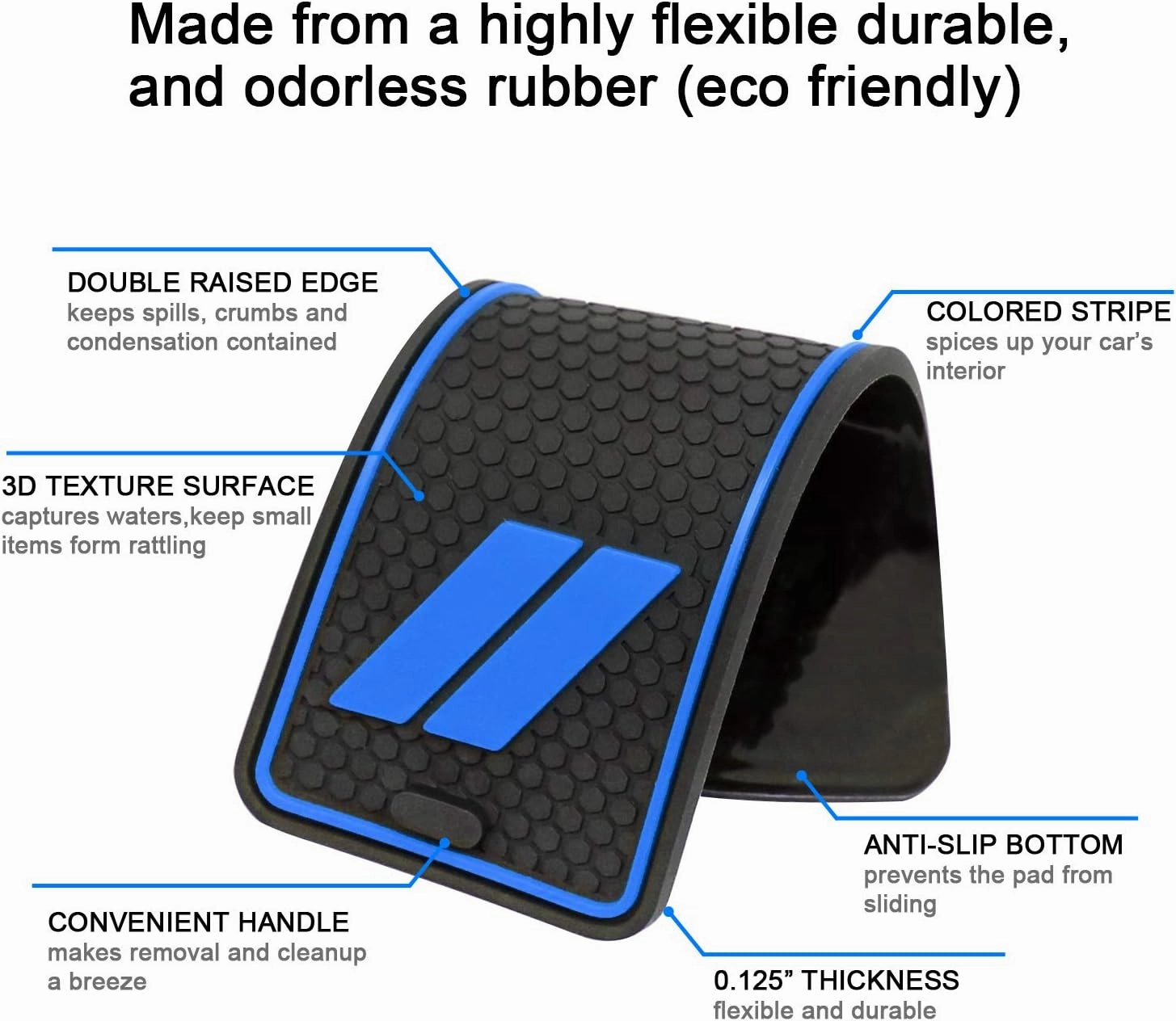Fits Dodge Charger Accessories 2015-2023, Cup Holder Insert Center Console Shifter Liner Trim Interior Door Pocket Mats Pad (26pcs Set, Blue Trim)