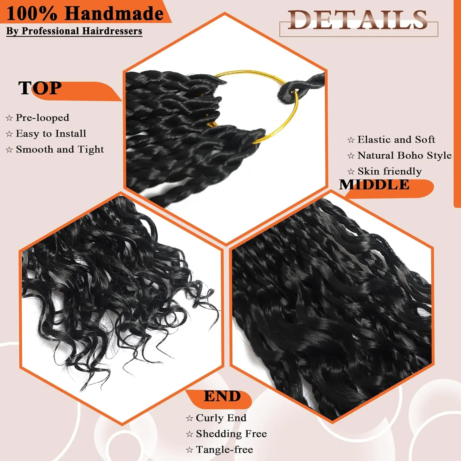 Flagship Goddess Box Braids Crochet Hair Pre looped,12 Inch 9 Packs Goddess Crochet Braids for Black Women Boho Crochet Box Braids with Curly Ends,Bohomian Pre looped Box Braids Crochet Hair-1B