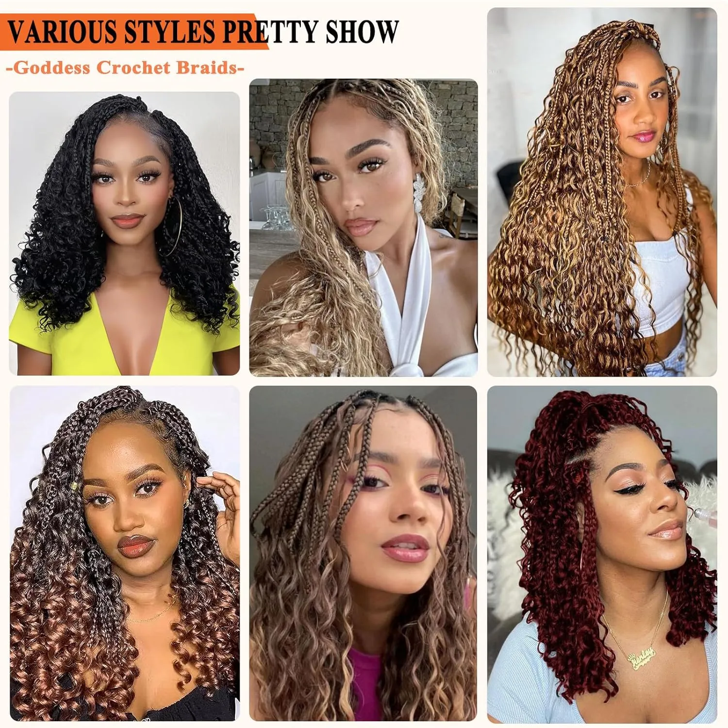 Flagship Goddess Box Braids Crochet Hair Pre looped,12 Inch 9 Packs Goddess Crochet Braids for Black Women Boho Crochet Box Braids with Curly Ends,Bohomian Pre looped Box Braids Crochet Hair-1B