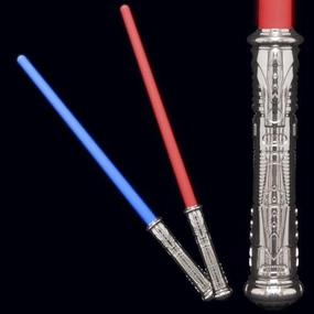 FlashingBlinkyLights LED Light Up Futuristic Saber Sword Toy Weapon with Motion Activated Sound (2-Pack)