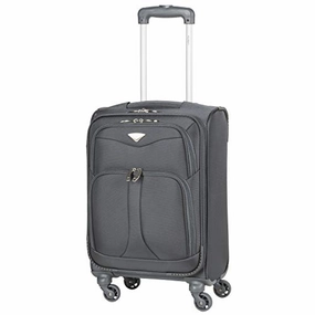 Flight Knight Lightweight 4 Wheel 800D Soft Case Suitcases Maximum Size for Virgin Atlantic, Delta Airlines Cabin Carry On Hand Luggage Approved for 67 Airlines Including easyJet, BA & Many More!