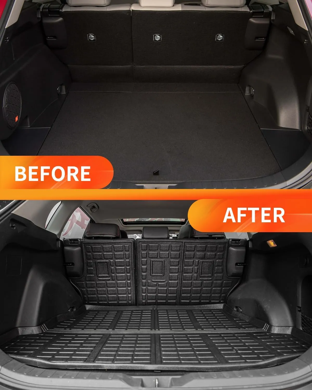 Floor Mats Compatible with 2019 2020 2021 2022 2023 2024 2025 Toyota Rav4 Cargo Mat Trunk Mat Back Seat Cover Protector Toyota Rav4 Accessories (Backrest Mats Cargo Liner Floor Mats)