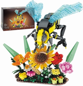 Flowers & Bee Insect Collection Animals Building Set, Insects and Sunflower Bouquet Plants for Nature Decor, Ideas Gift Bug Building Toy for Adults Boys Girls (750 PCS)
