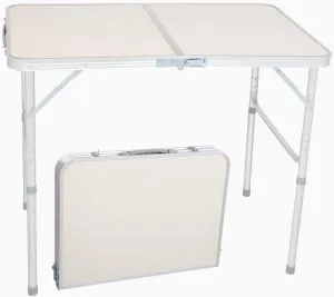 Folding Aluminum Table,3FT Lightweight Portable Camping with Carrying Handle,Waterproof Anti-Slip Foot Design for Camping, Outdoor, Indoor,Picnic,Vacation