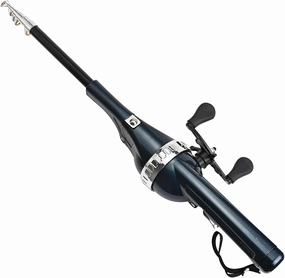 Folding Fishing Rod Telescopic Carbon Fiber Pocket Combo Fishing Rod with 80m Built-in Fishing Line Ergonomic Extendable Handle Portable Fishing Pole, Fishing Rod