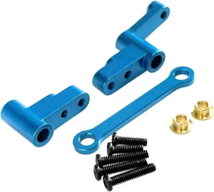 for Mjx for Hyper Go 1/14 14301 14302 Metal Steering Group Transmission Components Remote Control Car Modified Accessories Parts Upgrade RC Car Upgrade Part(Blue)