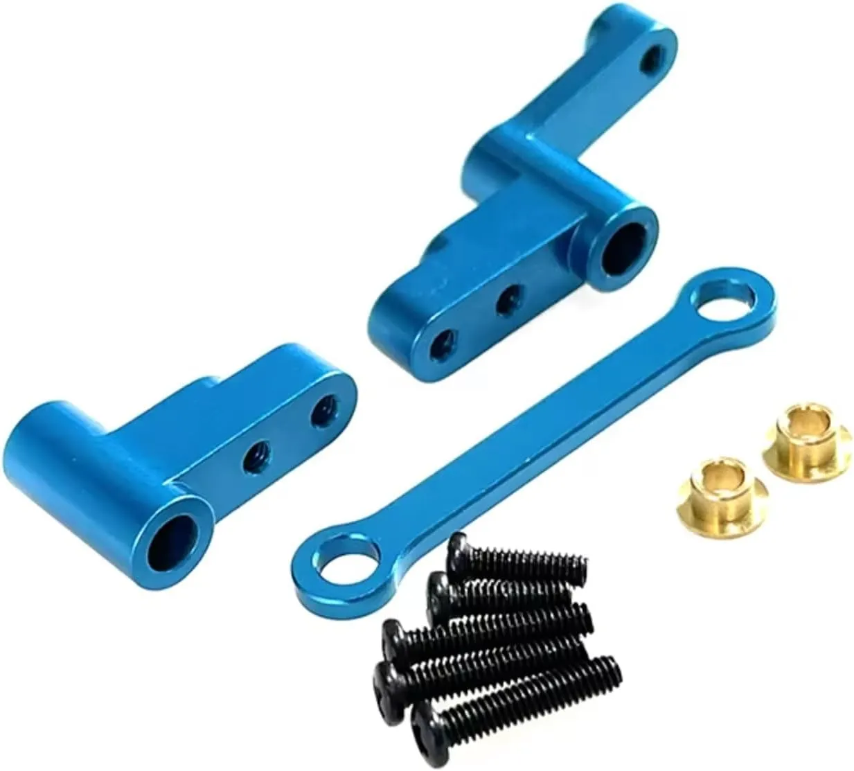 for Mjx for Hyper Go 1/14 14301 14302 Metal Steering Group Transmission Components Remote Control Car Modified Accessories Parts Upgrade RC Car Upgrade Part(Blue)