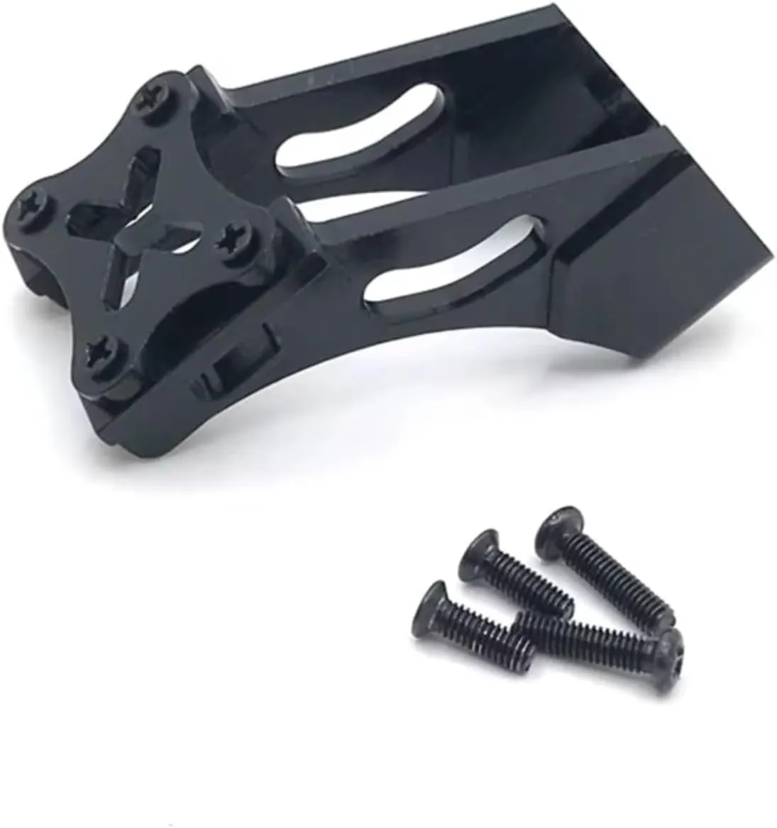 for Wltoys 144001 144010 124007 124017 Metal Tail Wing Mount Fixing Bracket RC Car Upgrade Parts Accessories Multiple Colors Available RC Car Upgrade Part(Black)