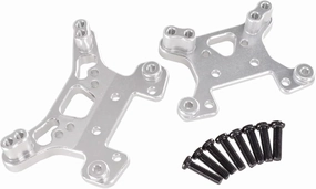 for WLtoys 144016 144018 for RIaarIo 1/14 1/12 Metal Upgrade Accessories Front and Rear Suspension Brackets RC Car Parts Replacement Use RC Car DIY Parts(Silver)