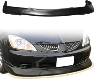 Front Bumper Lip Spoiler, Compatible with 2004-2007 Mitsubishi Lancer OZ/EZ Model (Not Fit Evolution, Ralliart Model), PU Black Ralli Style Add-on Front Splitter Air Dam Chin Protector