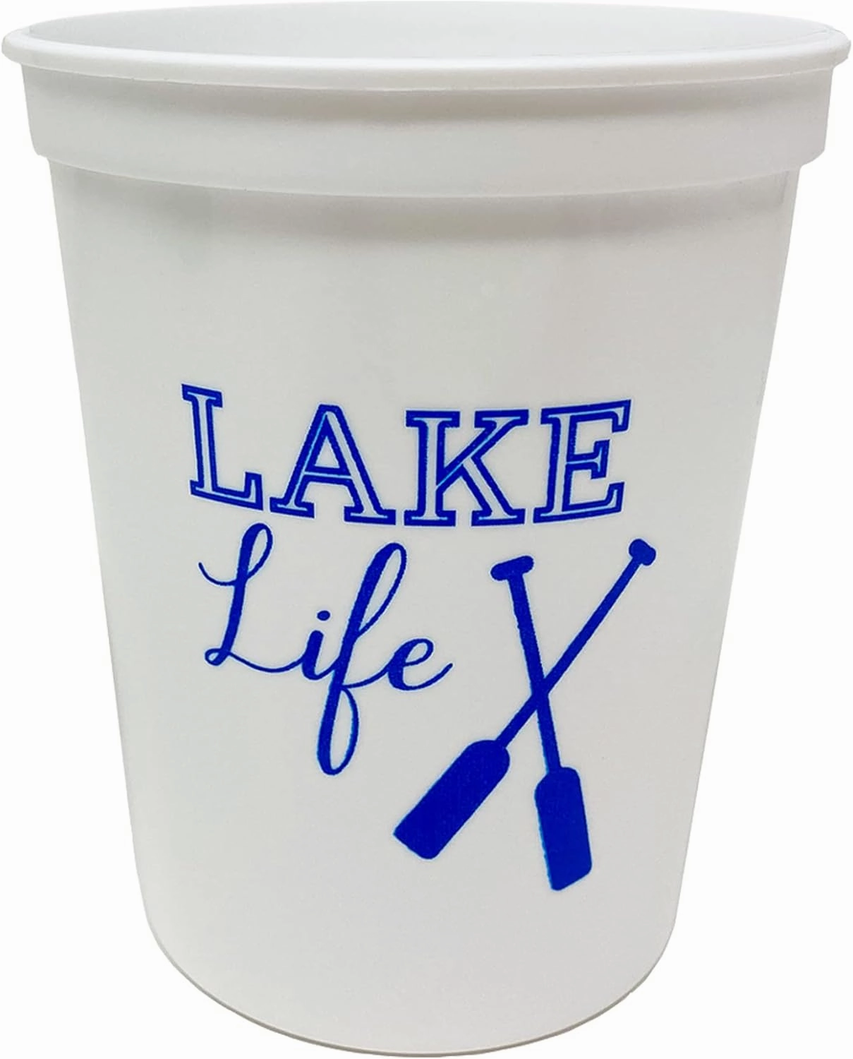 Funky Junque Girls Weekend Lake Cups with Fun Lake Sayings, 16 Oz Durable Plastic, Dishwasher Safe - 12 Lake Life Cups (White)