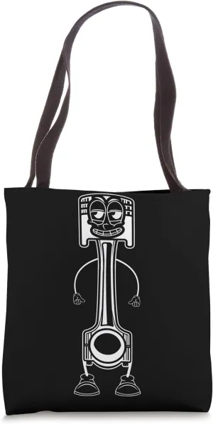 Funny Piston Mechanic Stick Figure Car Mechanic Tote Bag