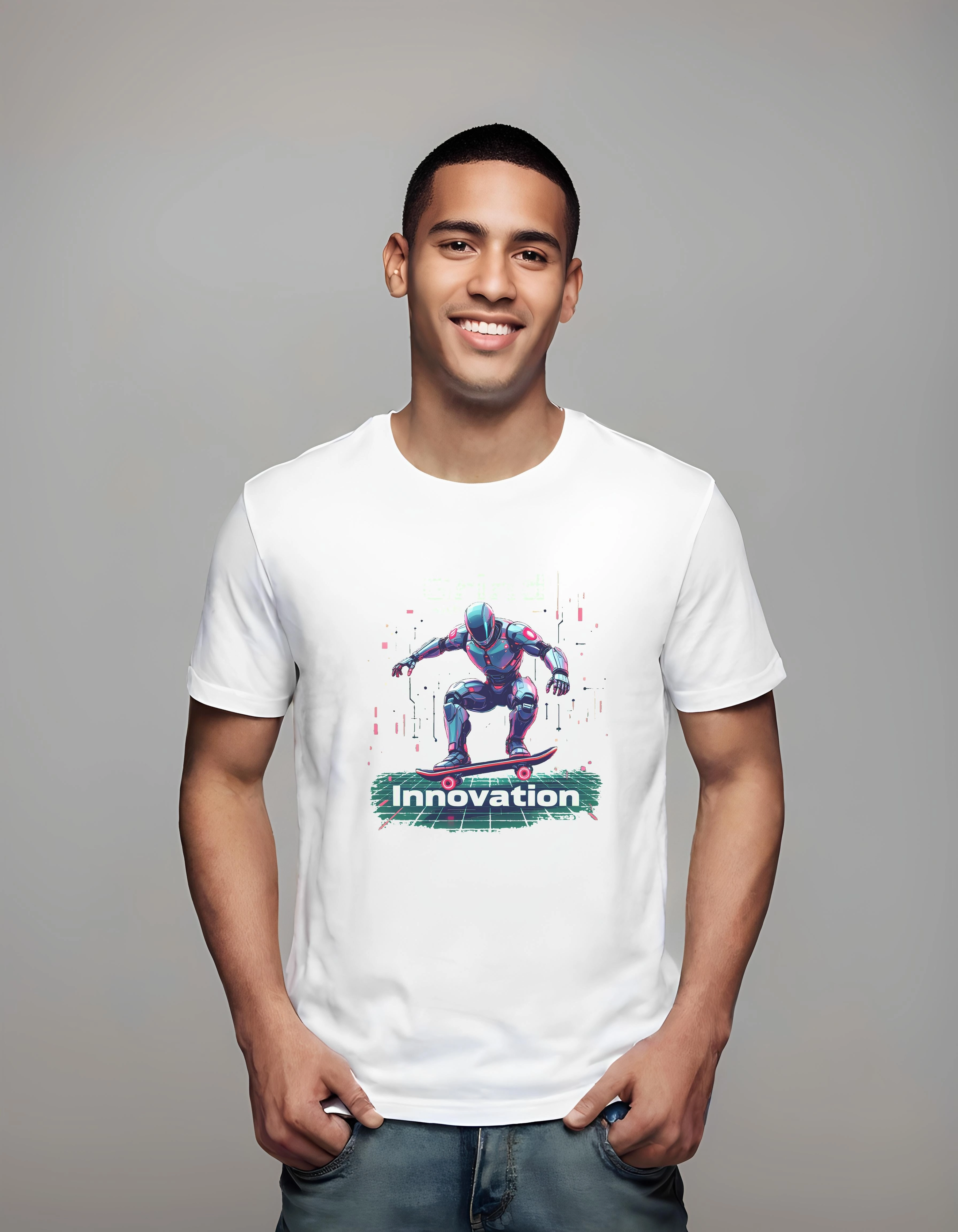 Futuristic Robot Skate Design | Classic T-Shirt (Unisex)