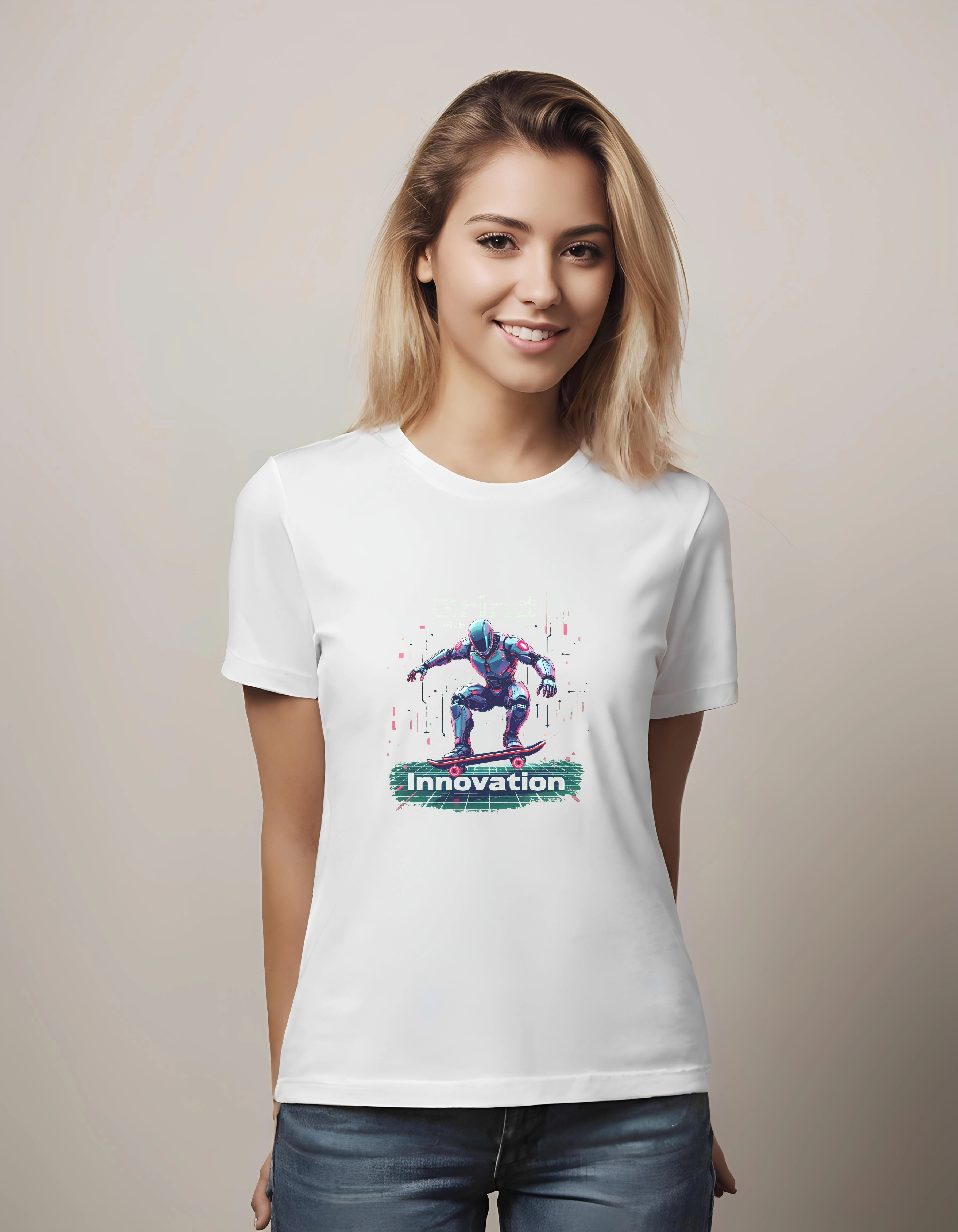 Futuristic Robot Skate Design | Classic T-Shirt (Unisex)