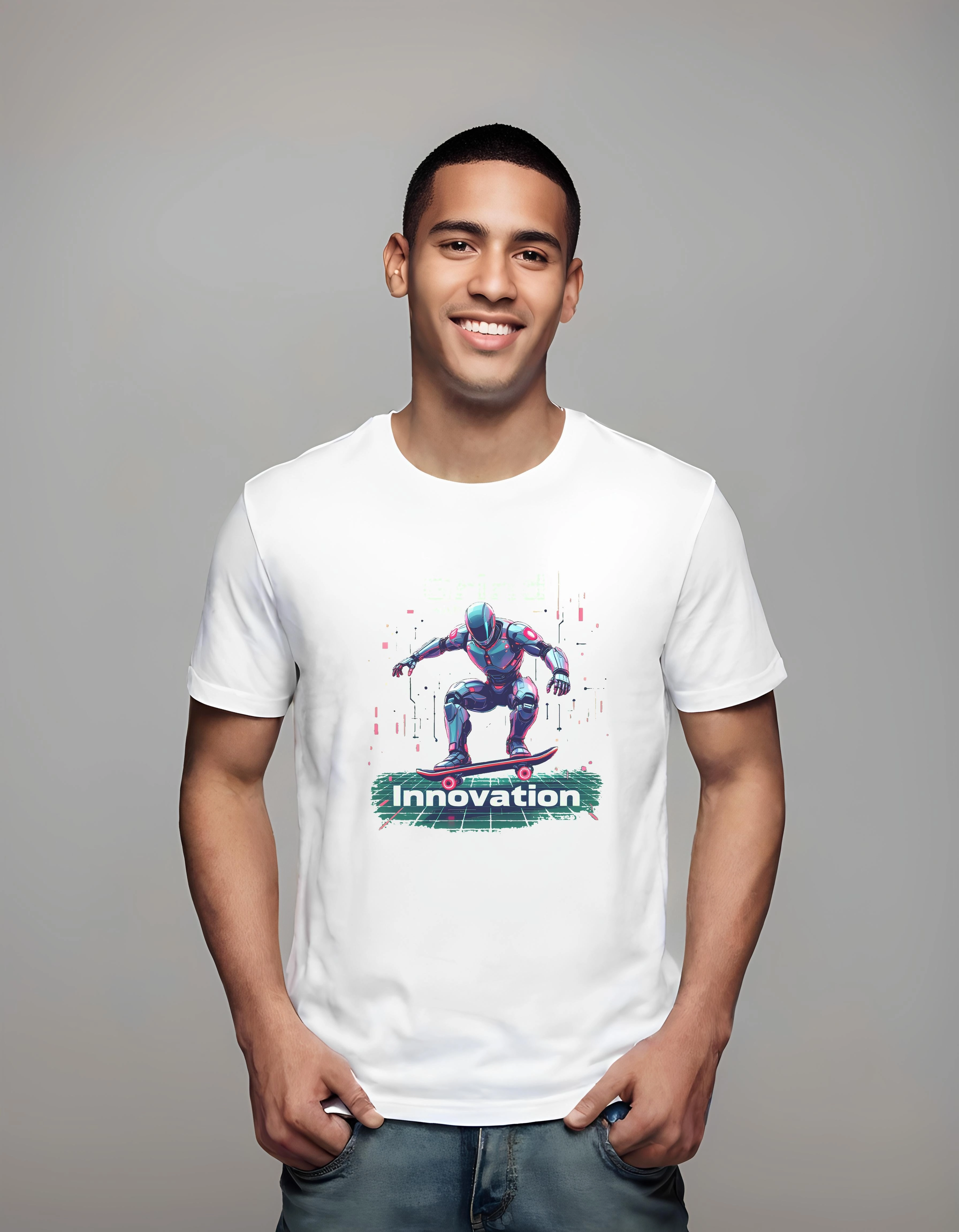 Futuristic Robot Skate Design | Classic T-Shirt (Unisex)