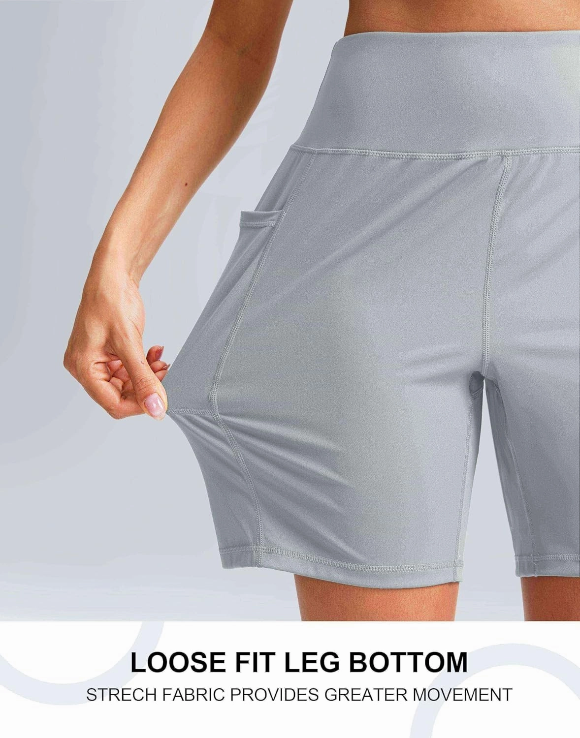 G Gradual Women's 7'' Athletic Long Shorts with Pockets High Waisted Stretch Bermuda Shorts for Women Walking Workout Casual