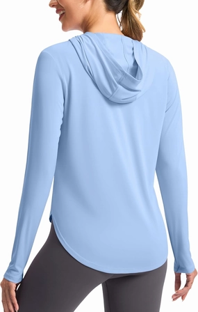 G Gradual Women's UPF 50  Sun Shirt with Hoodie Long Sleeve UV Protection Shirts Lightweight Hiking Fishing Shirts for Women