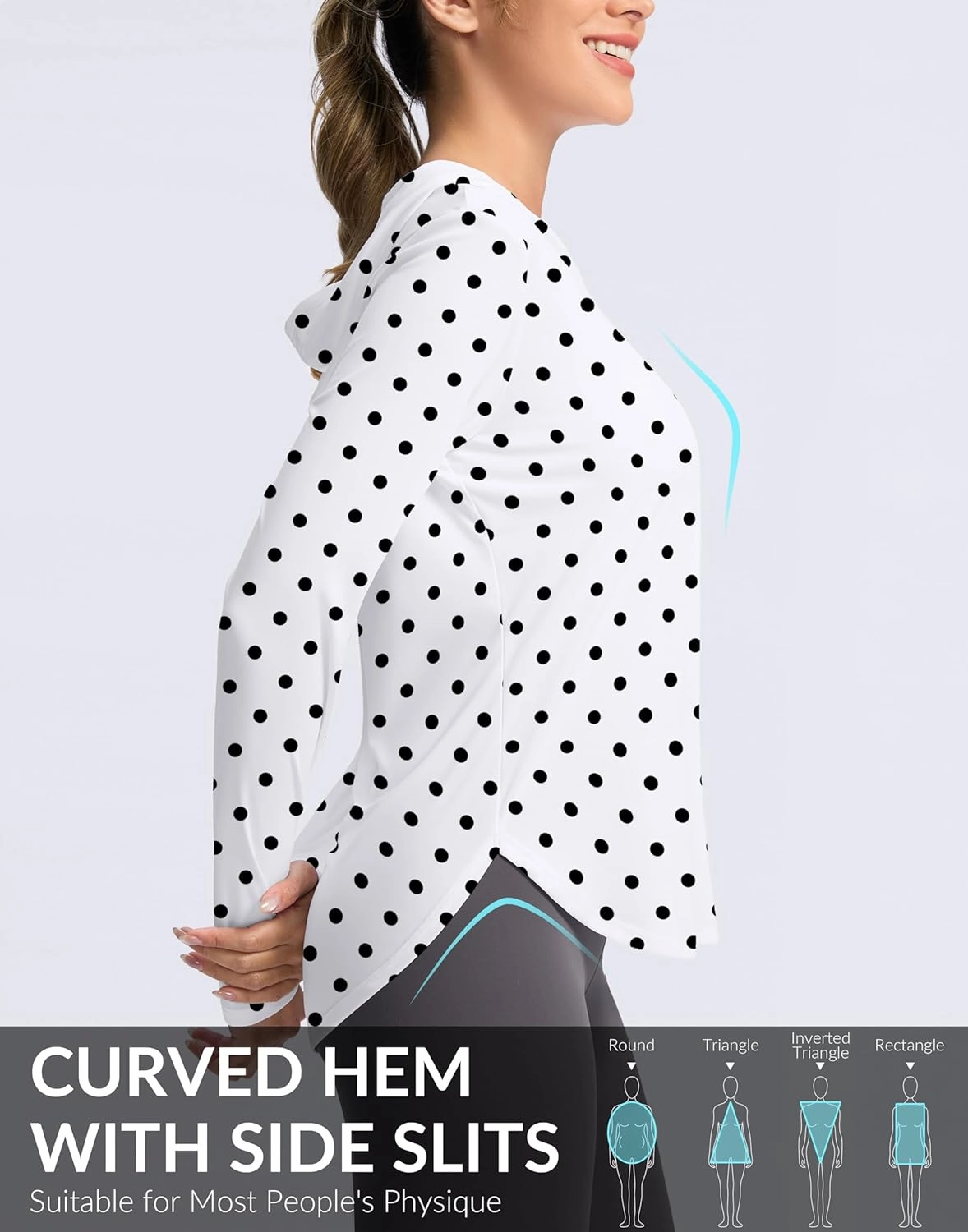 G Gradual Women's UPF 50  Sun Shirt with Hoodie Long Sleeve UV Protection Shirts Lightweight Hiking Fishing Shirts for Women