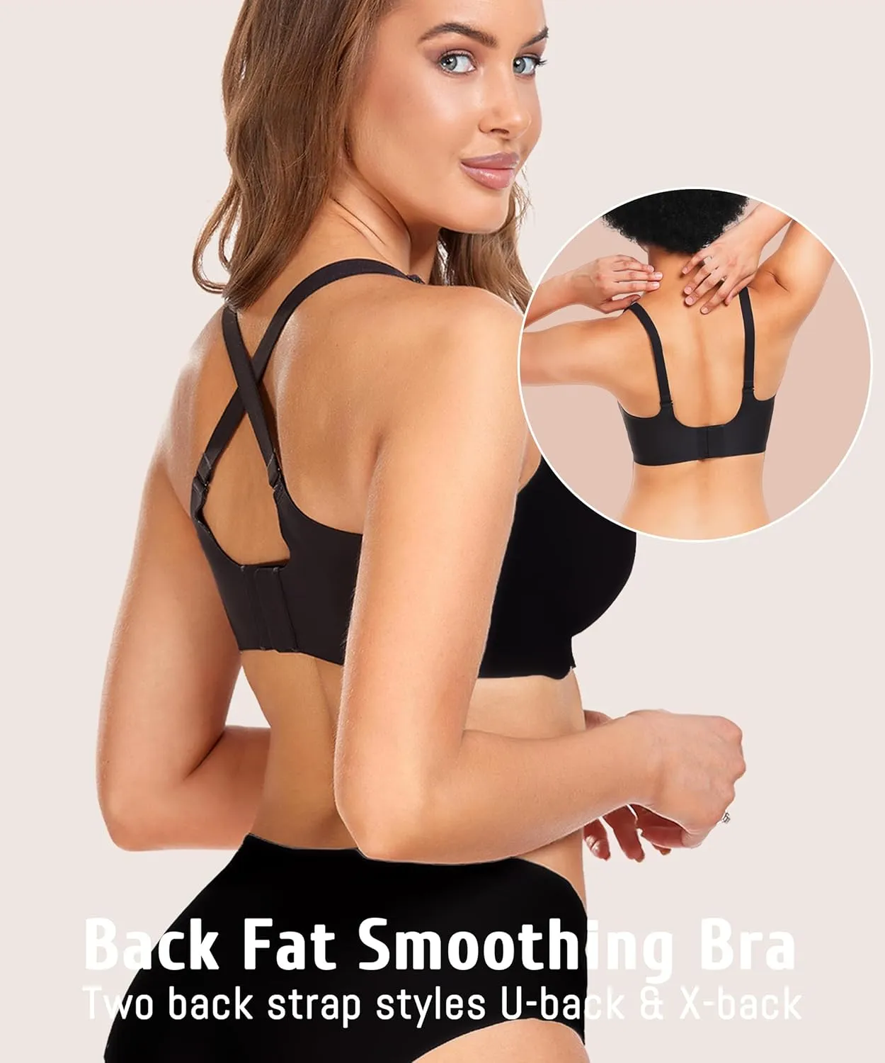 Gailife Scalloped Womens Bras No Underwire Wireless Seamless Bra Push Up Bralette Full Coverage Comfort Raceback Everyday Bra
