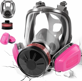 Gas Masks Survival Nuclear and Chemical, Full Face Gas Mask with 40mm Activated Carbon Filter & 60921 Filter, 6800 Respirator Mask for Gases, Vapors, Dust, Chemicals