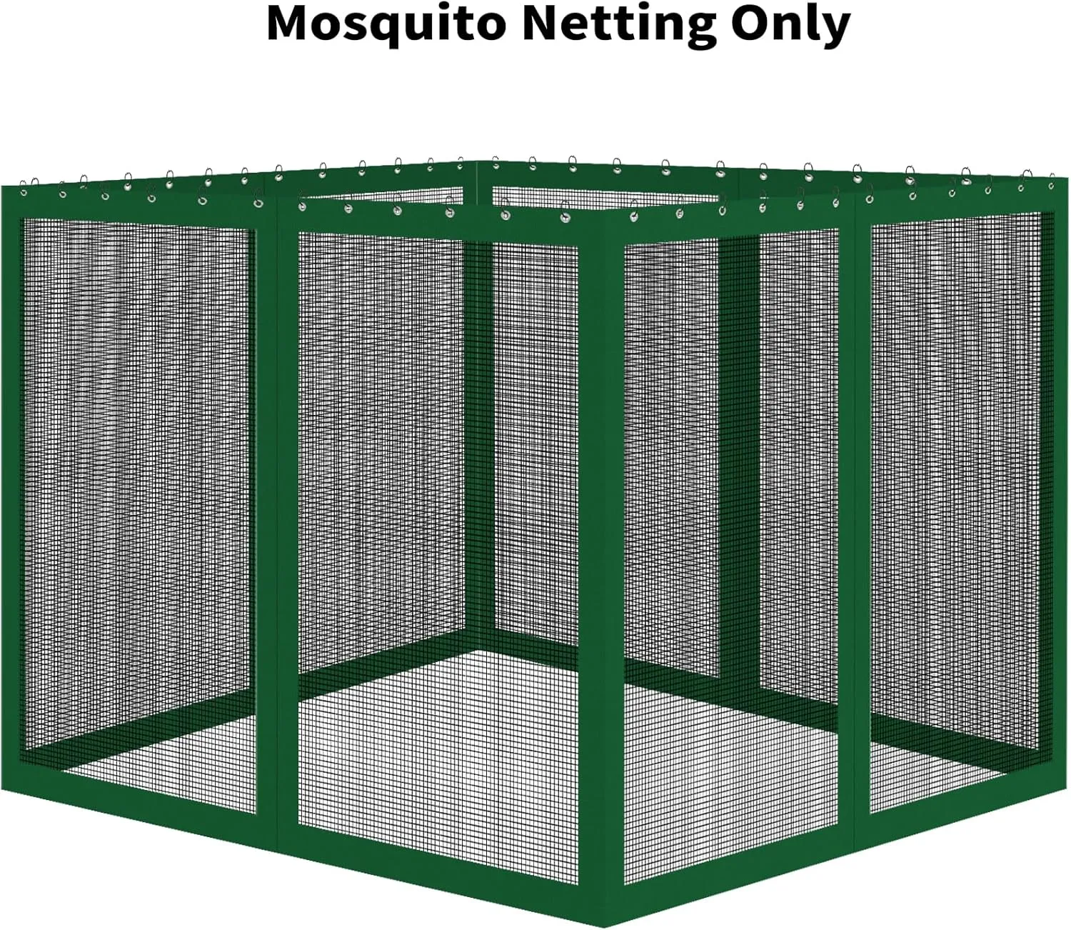 Gazebo Universal Replacement Mosquito Netting, 10'x10' Gazebo Netting Outdoor, 4-Panel Screen Walls for Outdoor Patio with Zipper (Mosquito Net Only) (Green)