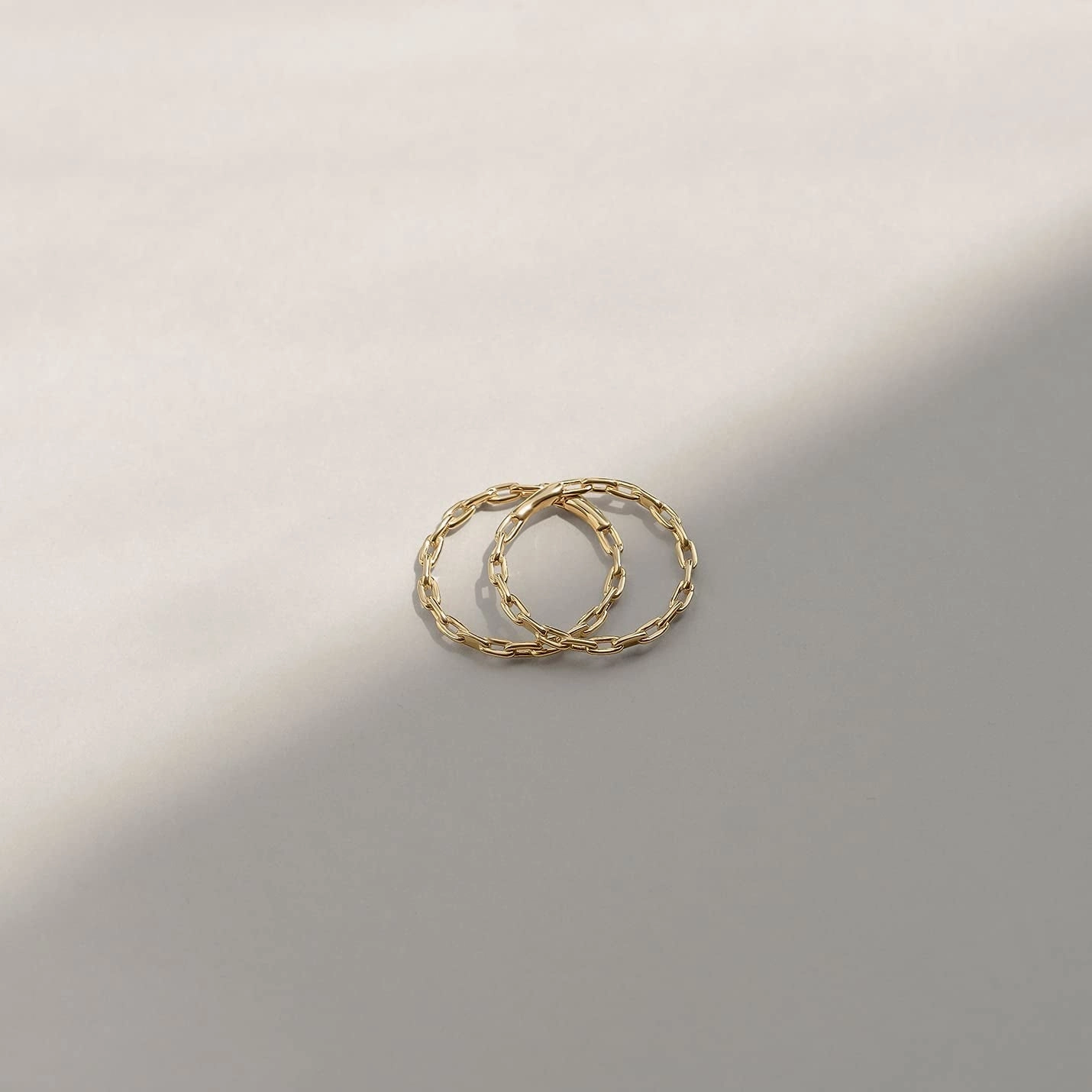 GELIN Chain Pattern Stacking Ring in 14K Solid Gold | Cute Rings for Women | Simple Finger Jewelry for Mom