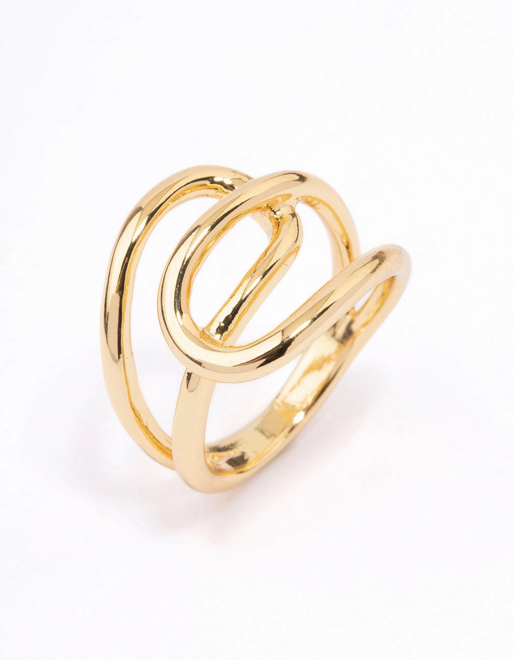 Gold Plated Interlocked Ring