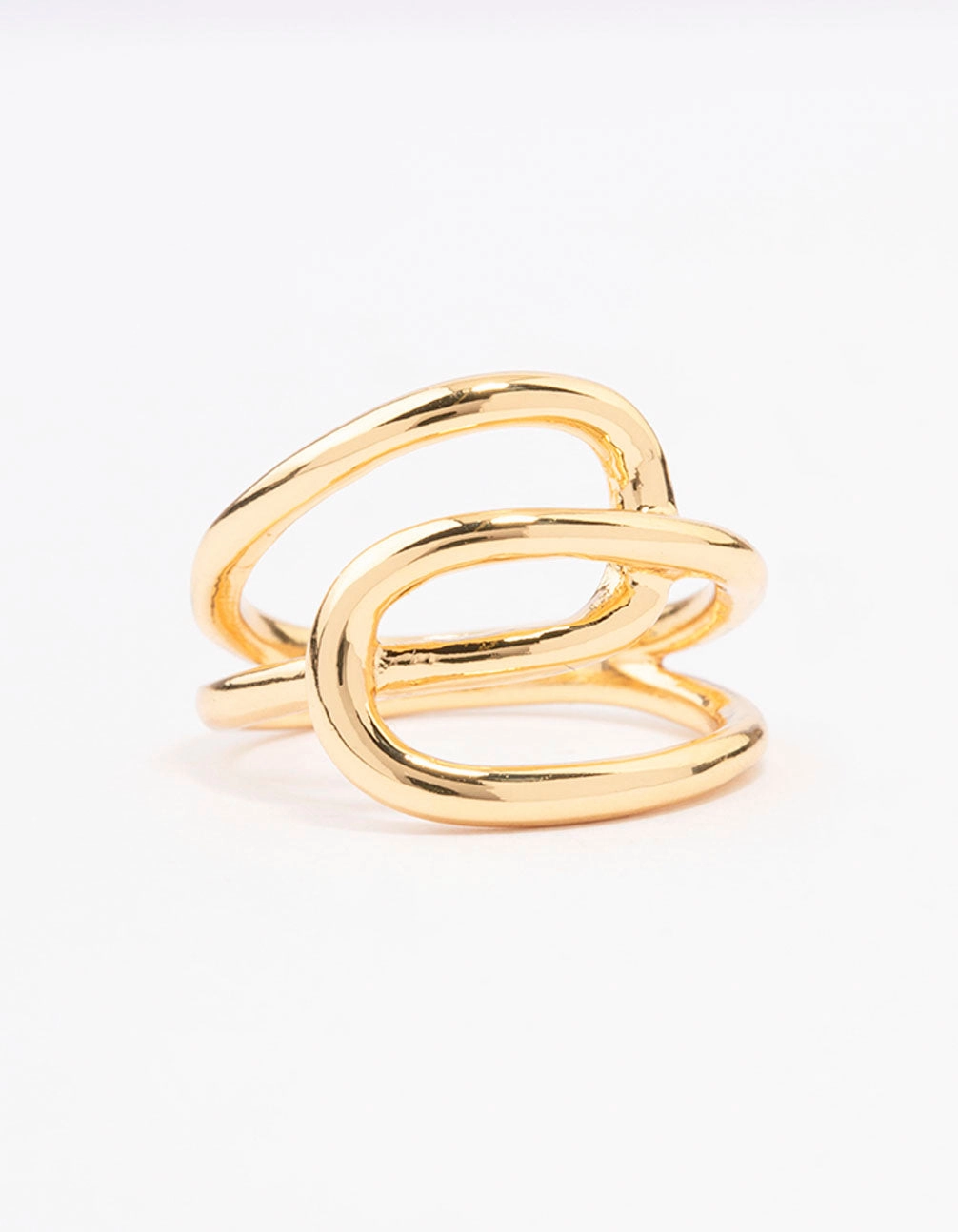 Gold Plated Interlocked Ring