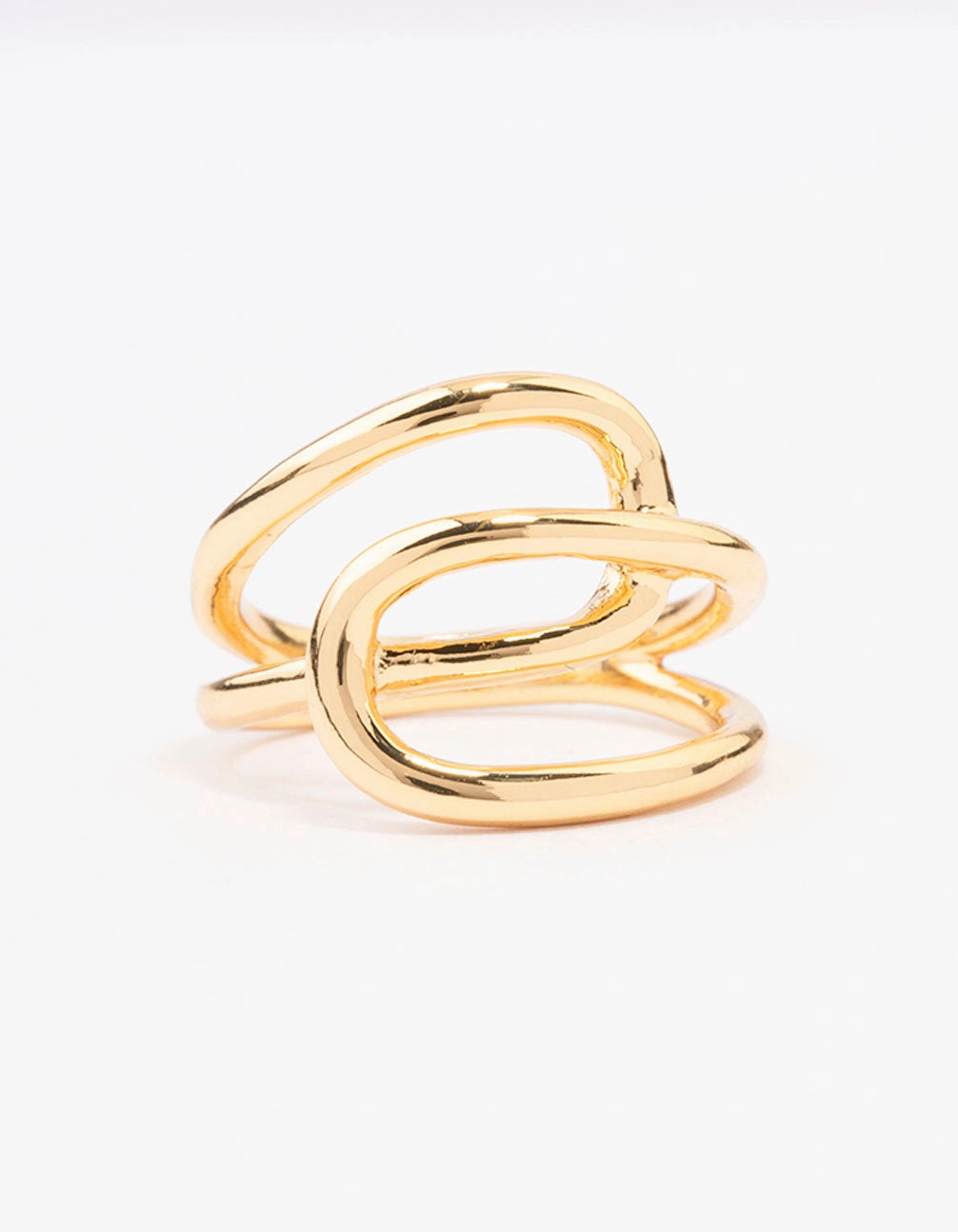 Gold Plated Interlocked Ring