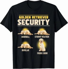 Golden Retriever Security - Dog Trainer Pet Canine Lover T-Shirt