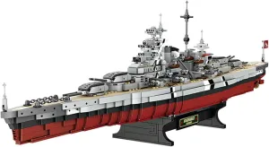 Gonli Bismarck Battleship Building Blocks Set - Germany WW2 Military Building Toys for Boys Age 8-12 - Classic Cruiser Model Bricks - Gifts for Kids and Adults