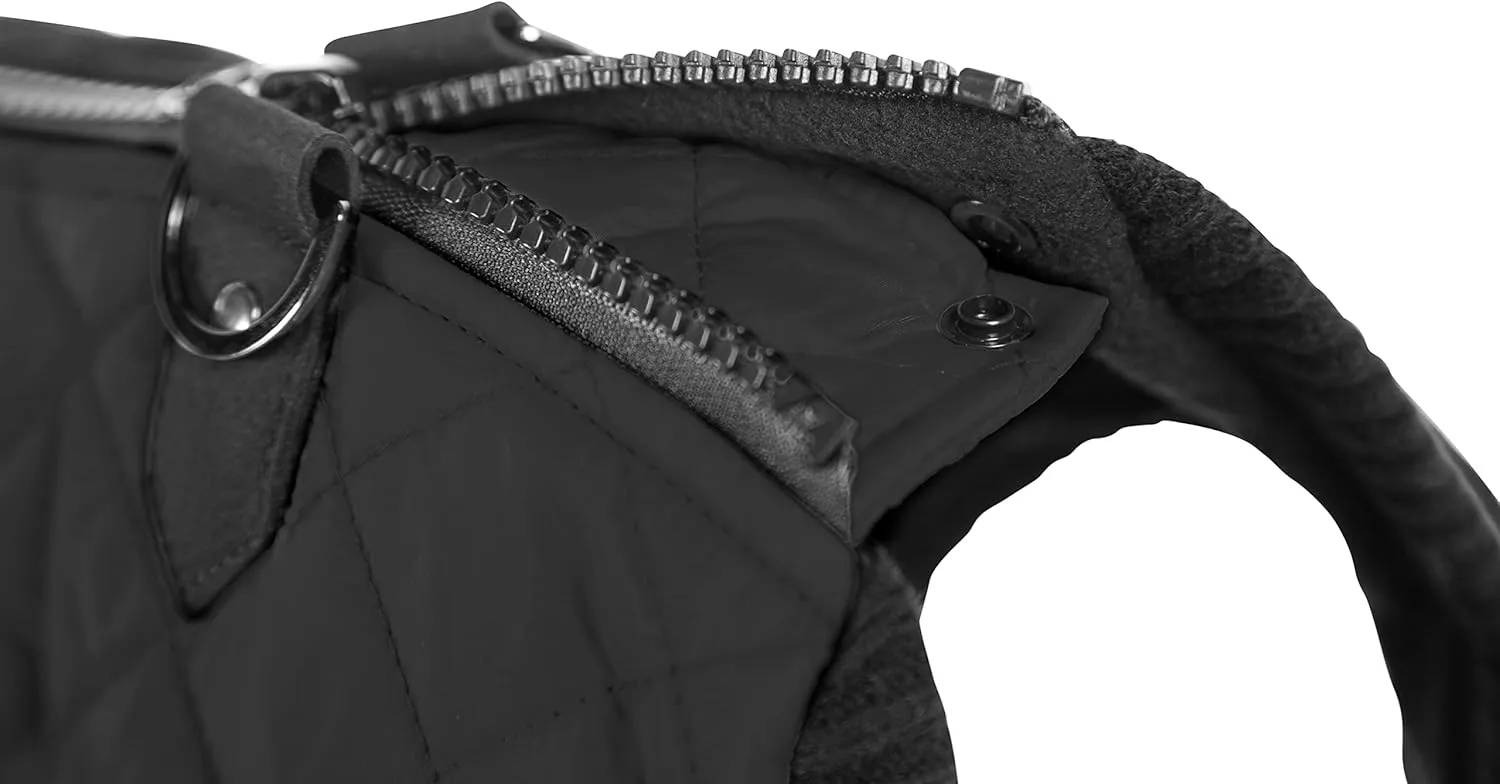 Gooby - Fashion Vest, Small Dog Sweater Bomber Jacket Coat with Stretchable Chest, Black, Small