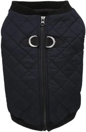 Gooby - Fashion Vest, Small Dog Sweater Bomber Jacket Coat with Stretchable Chest, Black, Small