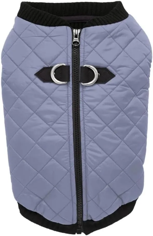 Gooby - Fashion Vest, Small Dog Sweater Bomber Jacket Coat with Stretchable Chest, Gray, Small