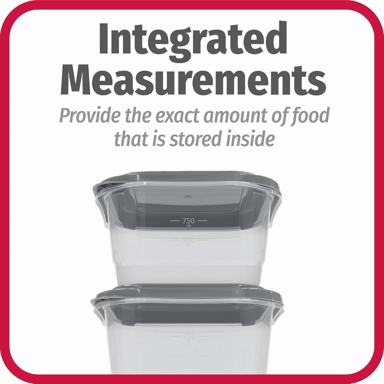 GoodCook EveryWare 60pc Container Set, BPA Free - 60-Piece Food Container Set, Microwave and Freezer Safe, Embossed Measurements, Secure Lids