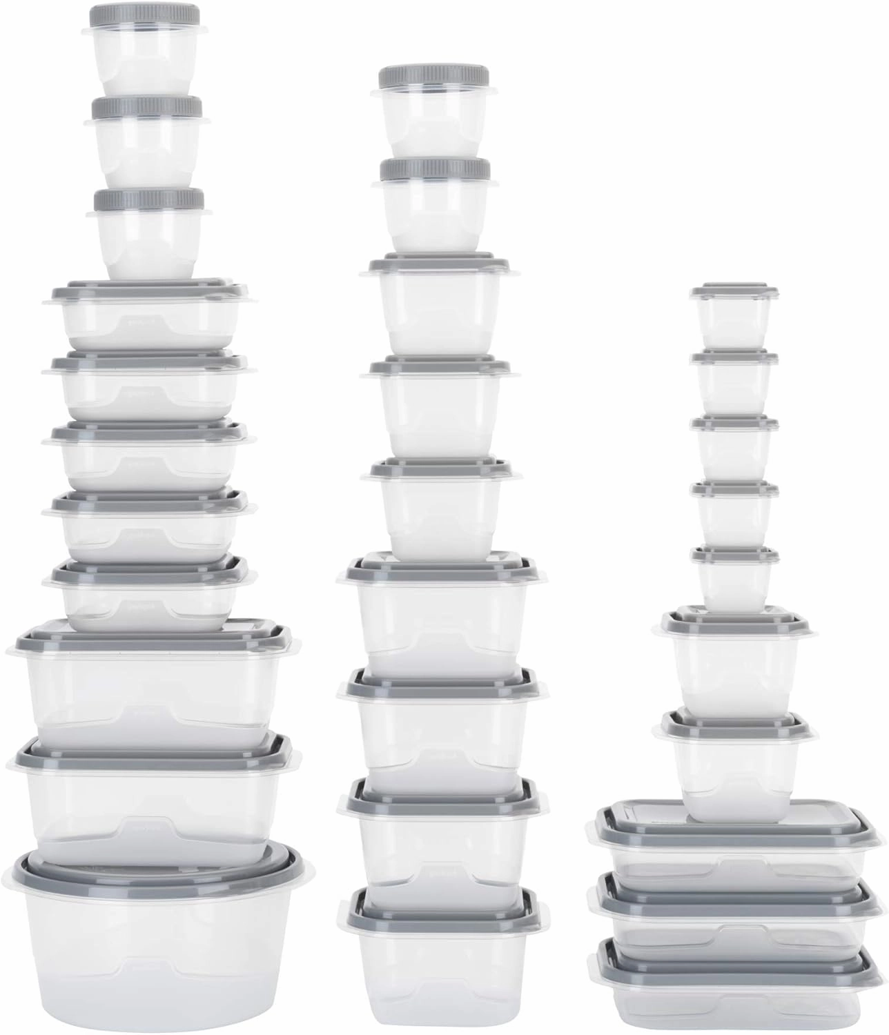 GoodCook EveryWare 60pc Container Set, BPA Free - 60-Piece Food Container Set, Microwave and Freezer Safe, Embossed Measurements, Secure Lids