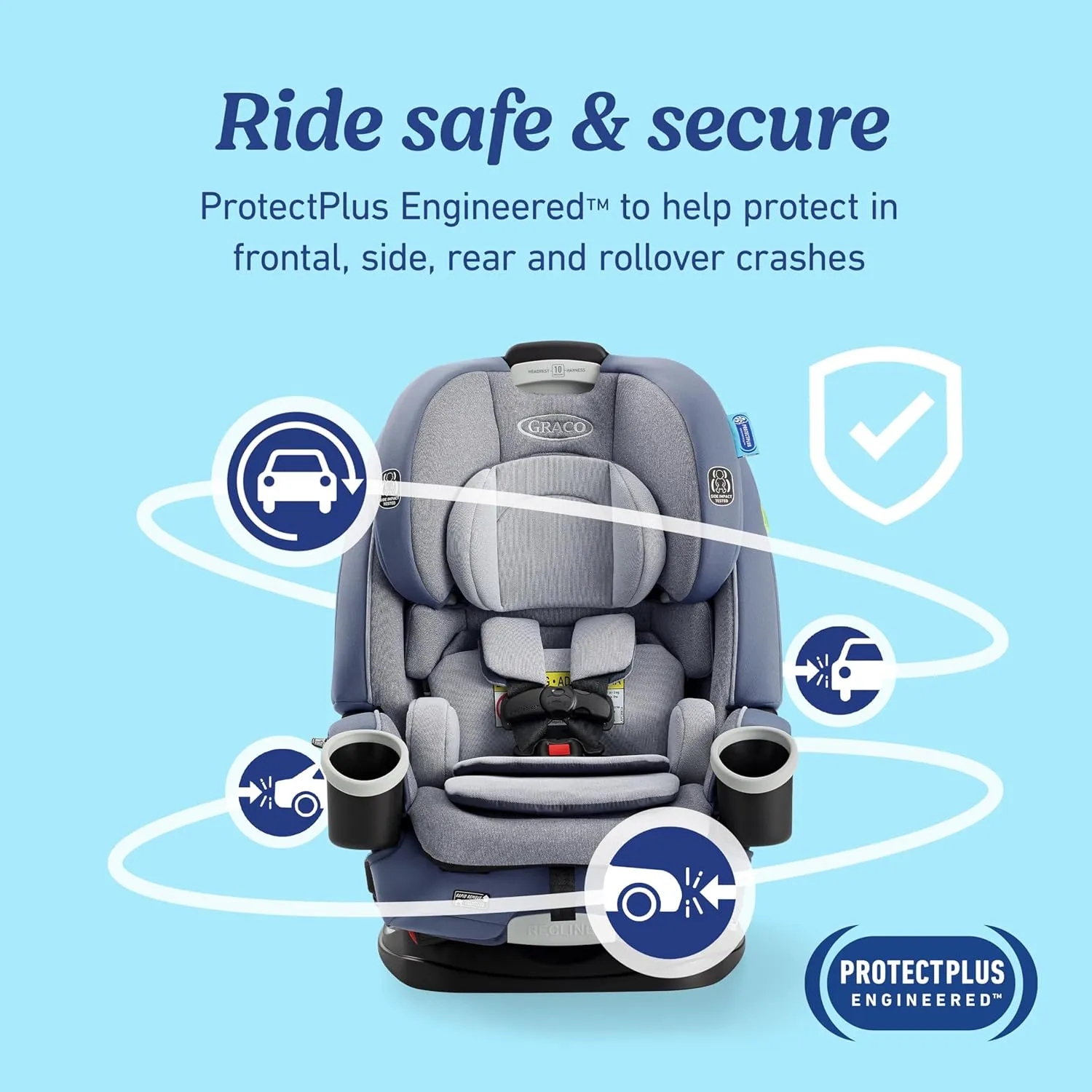 Graco 4Ever DLX 4-in-1 Car Seat, Maddox | Infant to Toddler Car Seat, with 10 Years of Use | Rear-Facing, Forward-Facing and Booster Modes | Safe, Comfortable and Convenient