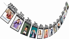 Graduation Photo Banner for Party Decoration, Including Kindergarten to 12th Grade Picture Banner Middle High School College Graduation Party Supplies