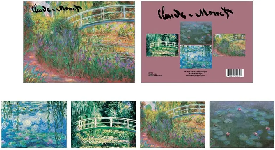 Greeted Card Collection Boxed Set of 16 Fine Art Note Cards with Envelopes - Monet