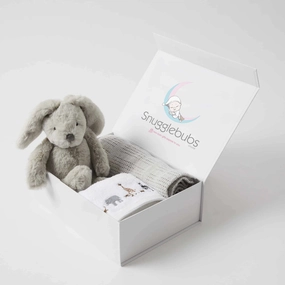 GREY BUNNY HAMPER GIFT SET