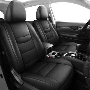 GXT Fit Nissan X-Trail Seat Covers for Selected 2014 2015 2016 2017 2018 2019 2020 Nissan X-Trail - Odorless Leatherette Full Set Custom Seat Covers(Black)