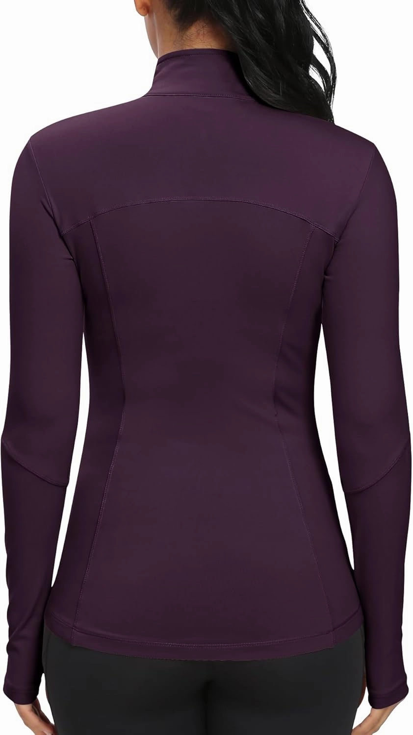 GYM RAINBOW Workout Jackets for Women, Full Zip Slim Fit Lightweight Athletic Running Sports Track Jacket with Pockets