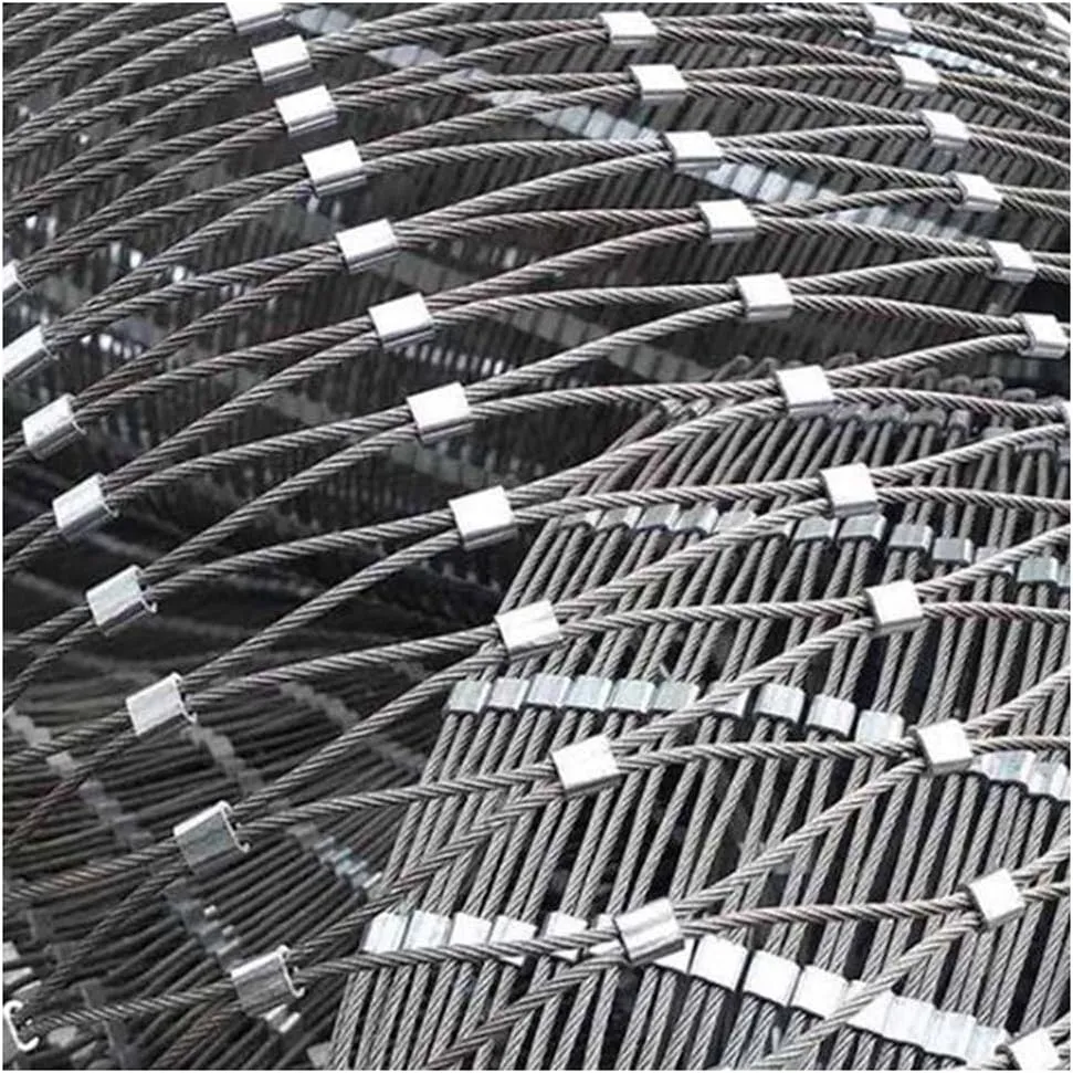 GZHERVICES Flexible 304 Stainless Steel Rope Mesh, Zoo Cage Fence Balcony Stair Wire Rope Protection Net Safety Net Plant Climbing Net, DIY Decorative Fence(Silver-2mm,2x8m)