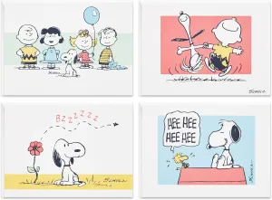 Hallmark Peanuts Blank Cards Assortment, 70th Anniversary (40 Note Cards with Envelopes)