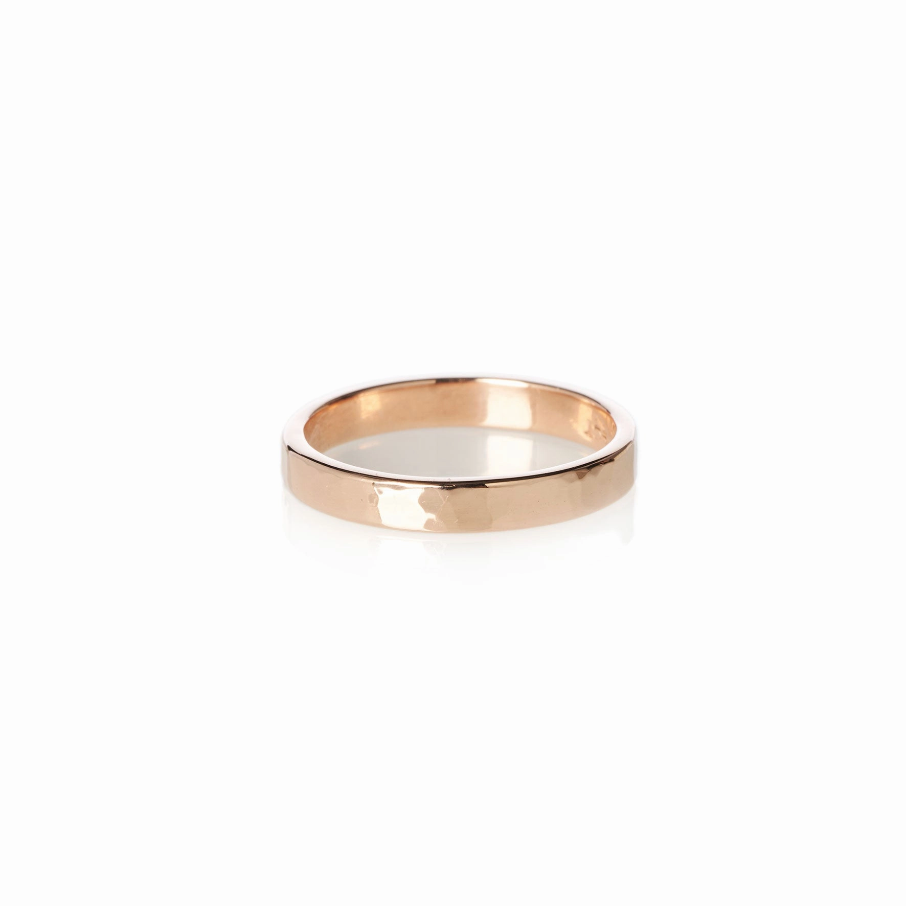 Hammered Band in Rose Gold