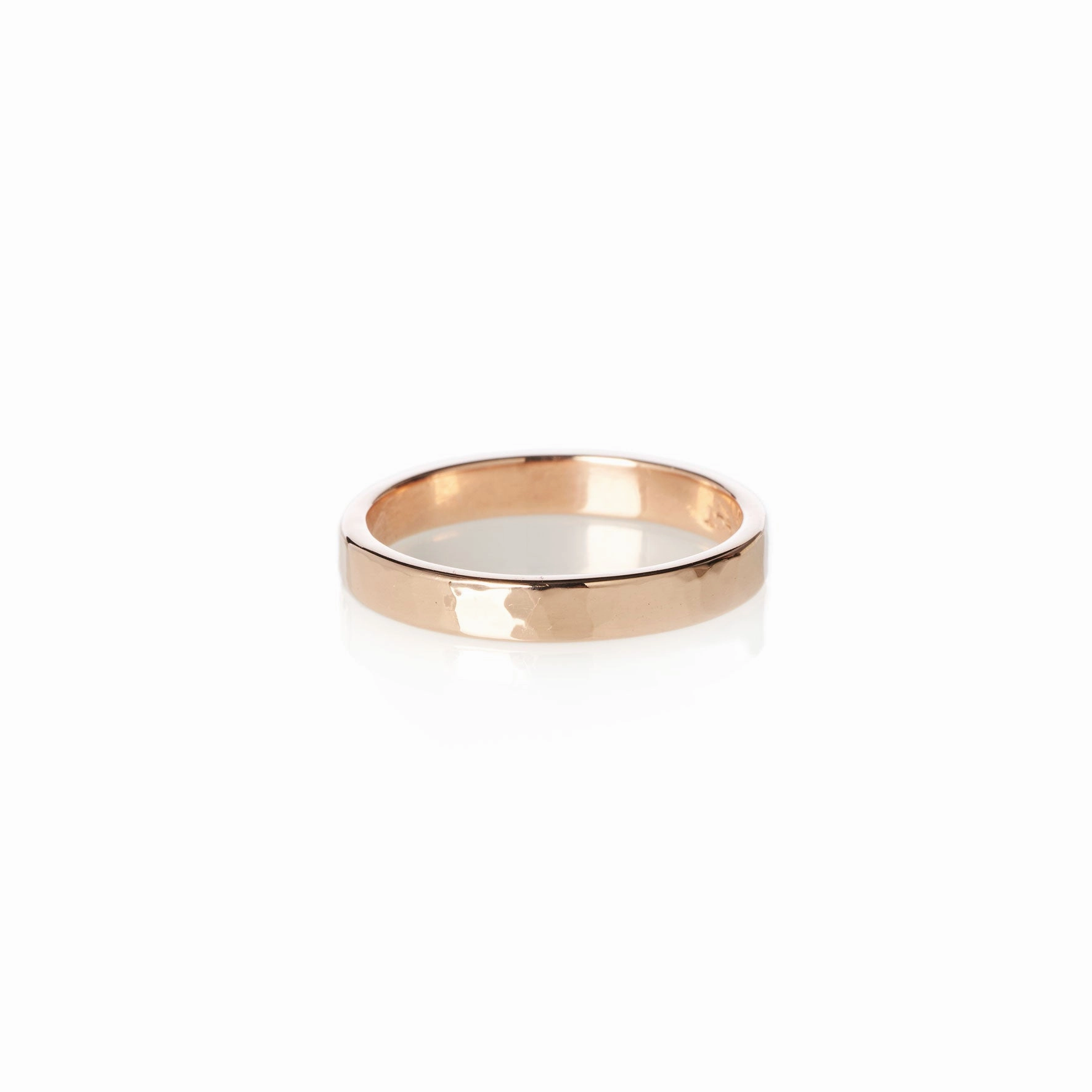 Hammered Band in Rose Gold